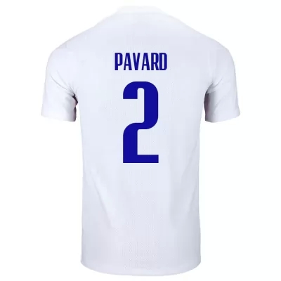 Kinder Französische Fussballnationalmannschaft Benjamin Pavard #2 Auswärtstrikot Weiß 2021 Trikot