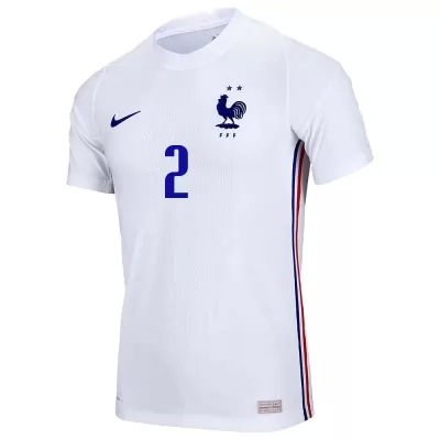 Herren Französische Fussballnationalmannschaft Benjamin Pavard #2 Auswärtstrikot Weiß 2021 Trikot