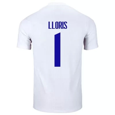 Herren Französische Fussballnationalmannschaft Hugo Lloris #1 Auswärtstrikot Weiß 2021 Trikot