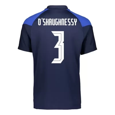 Herren Finnische Fussballnationalmannschaft Daniel O'shaughnessy #3 Auswärtstrikot Dunkelblau 2021 Trikot