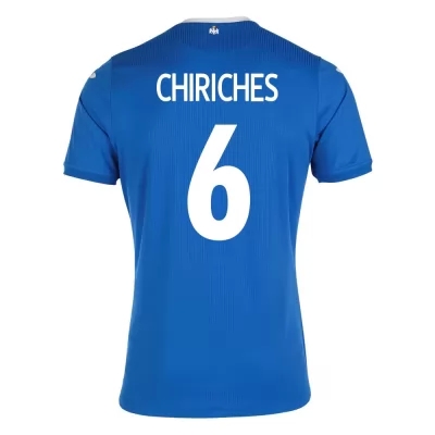 Herren Rumänische Fussballnationalmannschaft Vlad Chiriches #6 Auswärtstrikot Blau 2021 Trikot