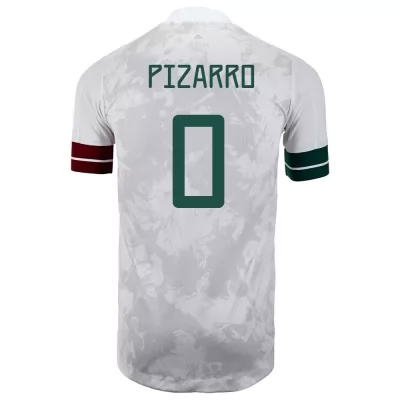 Damen Mexikanische Fussballnationalmannschaft Rodolfo Pizarro #0 Auswärtstrikot Weiß Schwarz 2021 Trikot