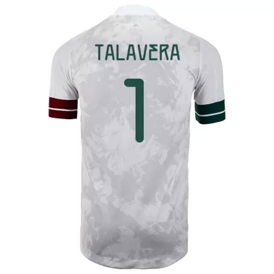 Damen Mexikanische Fussballnationalmannschaft Alfredo Talavera #1 Auswärtstrikot Weiß Schwarz 2021 Trikot