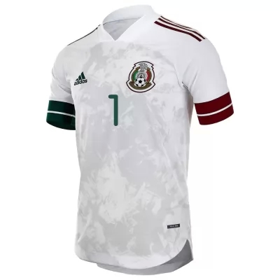 Damen Mexikanische Fussballnationalmannschaft Alfredo Talavera #1 Auswärtstrikot Weiß Schwarz 2021 Trikot