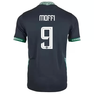 Kinder Nigerianische Fussballnationalmannschaft Terem Moffi #9 Auswärtstrikot Schwarz 2021 Trikot