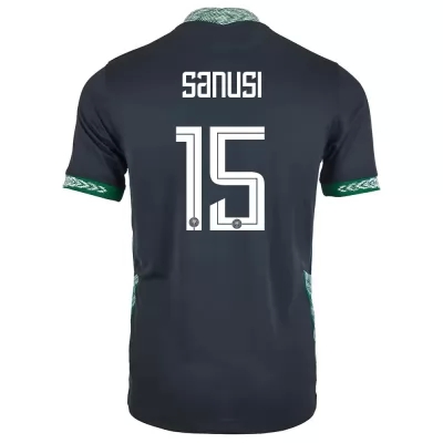 Kinder Nigerianische Fussballnationalmannschaft Zaidu Sanusi #15 Auswärtstrikot Schwarz 2021 Trikot