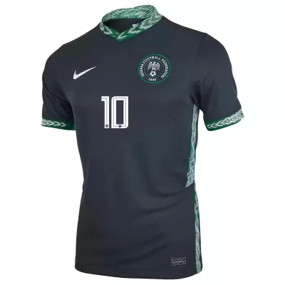 Damen Nigerianische Fussballnationalmannschaft Joe Aribo #10 Auswärtstrikot Schwarz 2021 Trikot