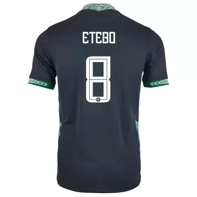 Damen Nigerianische Fussballnationalmannschaft Oghenekaro Etebo #8 Auswärtstrikot Schwarz 2021 Trikot