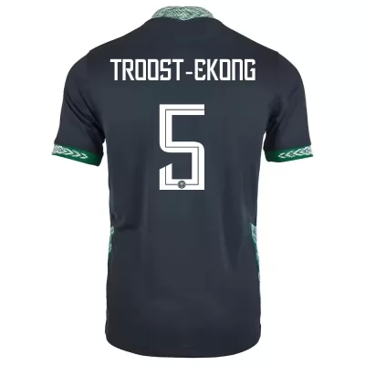 Kinder Nigerianische Fussballnationalmannschaft William Troost-ekong #5 Auswärtstrikot Schwarz 2021 Trikot