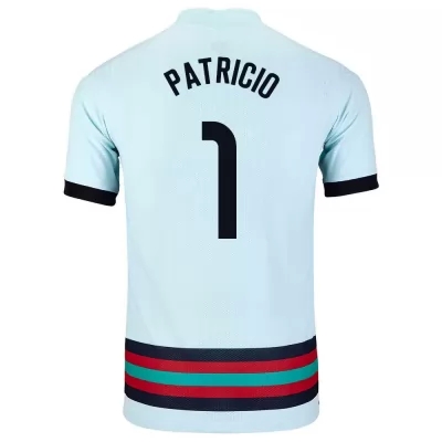 Damen Portugiesische Fussballnationalmannschaft Rui Patricio #1 Auswärtstrikot Hellblau 2021 Trikot