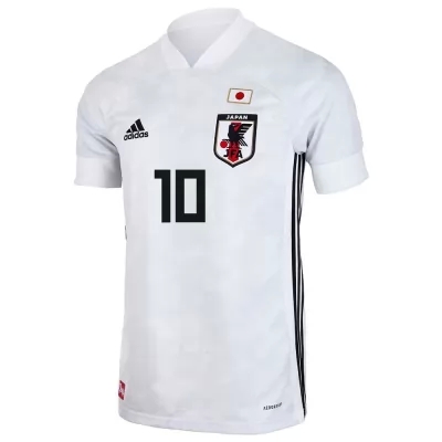 Damen Japanische Fussballnationalmannschaft Takumi Minamino #10 Auswärtstrikot Weiß 2021 Trikot
