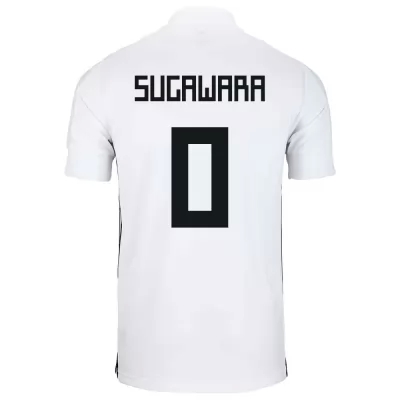 Kinder Japanische Fussballnationalmannschaft Yukinari Sugawara #0 Auswärtstrikot Weiß 2021 Trikot
