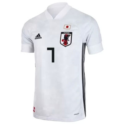 Herren Japanische Fussballnationalmannschaft Hidemasa Morita #7 Auswärtstrikot Weiß 2021 Trikot