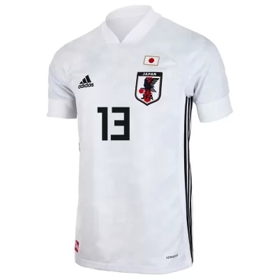Kinder Japanische Fussballnationalmannschaft Kento Hashimoto #13 Auswärtstrikot Weiß 2021 Trikot