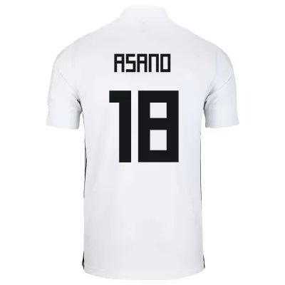 Kinder Japanische Fussballnationalmannschaft Takuma Asano #18 Auswärtstrikot Weiß 2021 Trikot
