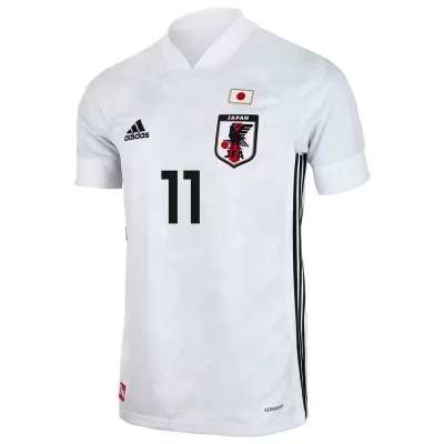 Damen Japanische Fussballnationalmannschaft Kyogo Furuhashi #11 Auswärtstrikot Weiß 2021 Trikot
