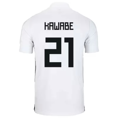 Herren Japanische Fussballnationalmannschaft Hayao Kawabe #21 Auswärtstrikot Weiß 2021 Trikot