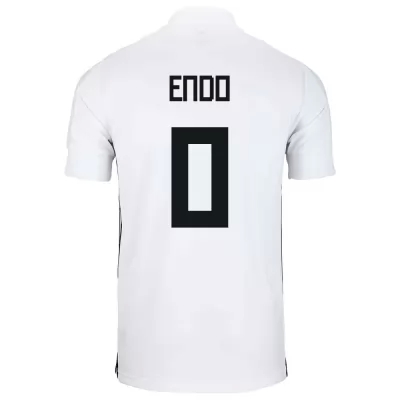 Kinder Japanische Fussballnationalmannschaft Keita Endo #0 Auswärtstrikot Weiß 2021 Trikot