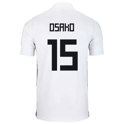 Kinder Japanische Fussballnationalmannschaft Yuya Osako #15 Auswärtstrikot Weiß 2021 Trikot