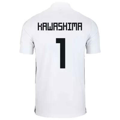 Herren Japanische Fussballnationalmannschaft Eiji Kawashima #1 Auswärtstrikot Weiß 2021 Trikot