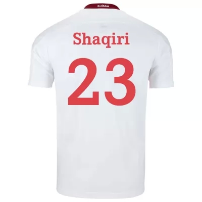Kinder Schweizer Fussballnationalmannschaft Xherdan Shaqiri #23 Auswärtstrikot Weiß 2021 Trikot