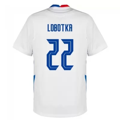 Damen Slowakische Fussballnationalmannschaft Stanislav Lobotka #22 Auswärtstrikot Dunkelblau 2021 Trikot