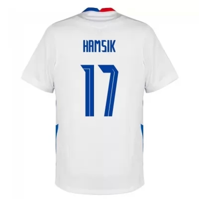 Herren Slowakische Fussballnationalmannschaft Marek Hamsik #17 Auswärtstrikot Dunkelblau 2021 Trikot