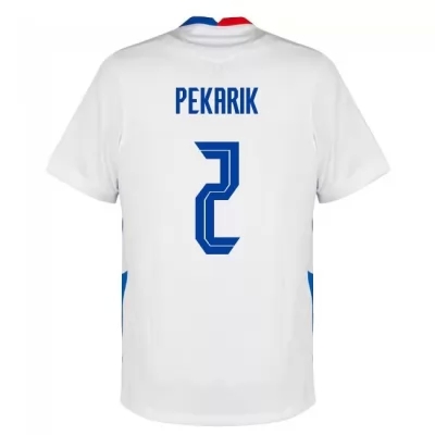 Damen Slowakische Fussballnationalmannschaft Peter Pekarik #2 Auswärtstrikot Dunkelblau 2021 Trikot