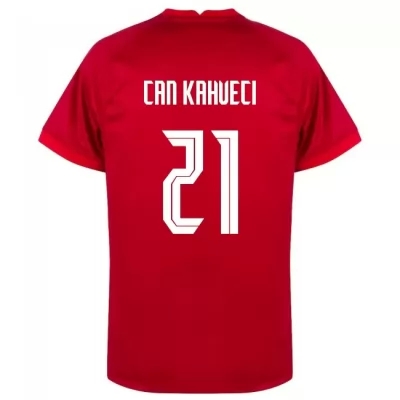 Kinder Türkische Fussballnationalmannschaft Irfan Can Kahveci #21 Auswärtstrikot Weiß 2021 Trikot