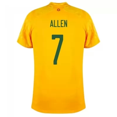 Herren Walisische Fussballnationalmannschaft Joe Allen #7 Auswärtstrikot Rot 2021 Trikot