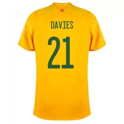 Herren Walisische Fussballnationalmannschaft Adam Davies #21 Auswärtstrikot Rot 2021 Trikot