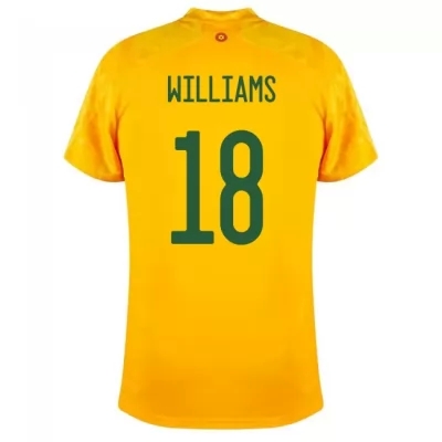 Damen Walisische Fussballnationalmannschaft Jonathan Williams #18 Auswärtstrikot Rot 2021 Trikot