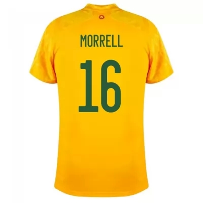 Damen Walisische Fussballnationalmannschaft Joe Morrell #16 Auswärtstrikot Rot 2021 Trikot