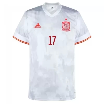 Kinder Spanische Fussballnationalmannschaft Fabian Ruiz #17 Auswärtstrikot Rot 2021 Trikot