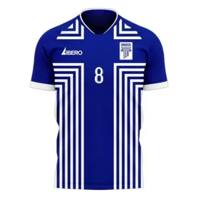Herren Griechische Fussballnationalmannschaft Zeca #8 Auswärtstrikot Weiß 2021 Trikot