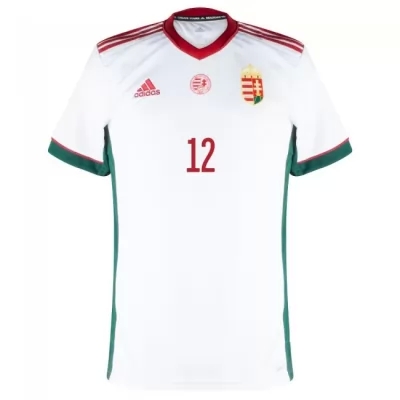 Damen Ungarische Fussballnationalmannschaft Denes Dibusz #12 Auswärtstrikot Rot 2021 Trikot