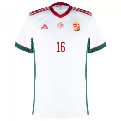 Kinder Ungarische Fussballnationalmannschaft Daniel Gazdag #16 Auswärtstrikot Rot 2021 Trikot