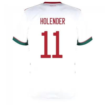 Herren Ungarische Fussballnationalmannschaft Filip Holender #11 Auswärtstrikot Rot 2021 Trikot
