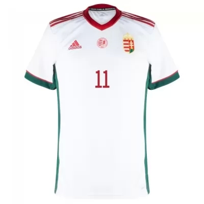 Damen Ungarische Fussballnationalmannschaft Filip Holender #11 Auswärtstrikot Rot 2021 Trikot