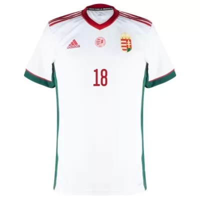 Herren Ungarische Fussballnationalmannschaft David Siger #18 Auswärtstrikot Rot 2021 Trikot