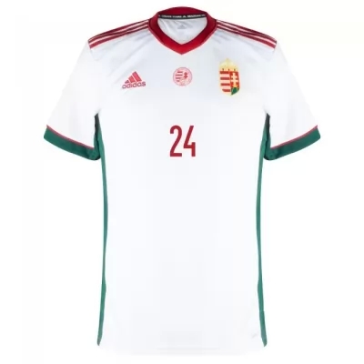 Herren Ungarische Fussballnationalmannschaft Szabolcs Schon #24 Auswärtstrikot Rot 2021 Trikot