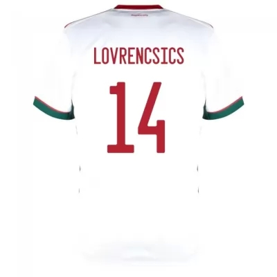 Kinder Ungarische Fussballnationalmannschaft Gergő Lovrencsics #14 Auswärtstrikot Rot 2021 Trikot