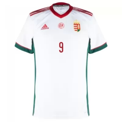 Damen Ungarische Fussballnationalmannschaft Adam Szalai #9 Auswärtstrikot Rot 2021 Trikot