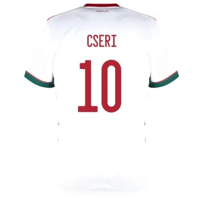Kinder Ungarische Fussballnationalmannschaft Tamas Cseri #10 Auswärtstrikot Rot 2021 Trikot