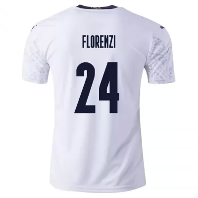 Kinder Italienische Fussballnationalmannschaft Alessandro Florenzi #24 Auswärtstrikot Blau 2021 Trikot