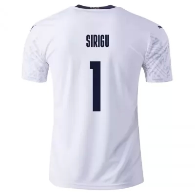 Herren Italienische Fussballnationalmannschaft Salvatore Sirigu #1 Auswärtstrikot Blau 2021 Trikot