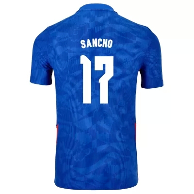 Herren Englische Fussballnationalmannschaft Jadon Sancho #17 Auswärtstrikot Weiß 2021 Trikot