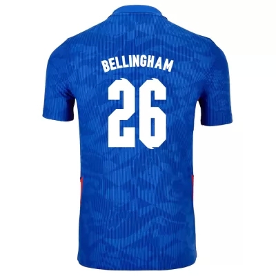 Herren Englische Fussballnationalmannschaft Jude Bellingham #26 Auswärtstrikot Weiß 2021 Trikot