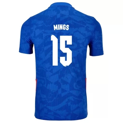 Damen Englische Fussballnationalmannschaft Tyrone Mings #15 Auswärtstrikot Weiß 2021 Trikot