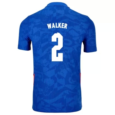 Damen Englische Fussballnationalmannschaft Kyle Walker #2 Auswärtstrikot Weiß 2021 Trikot